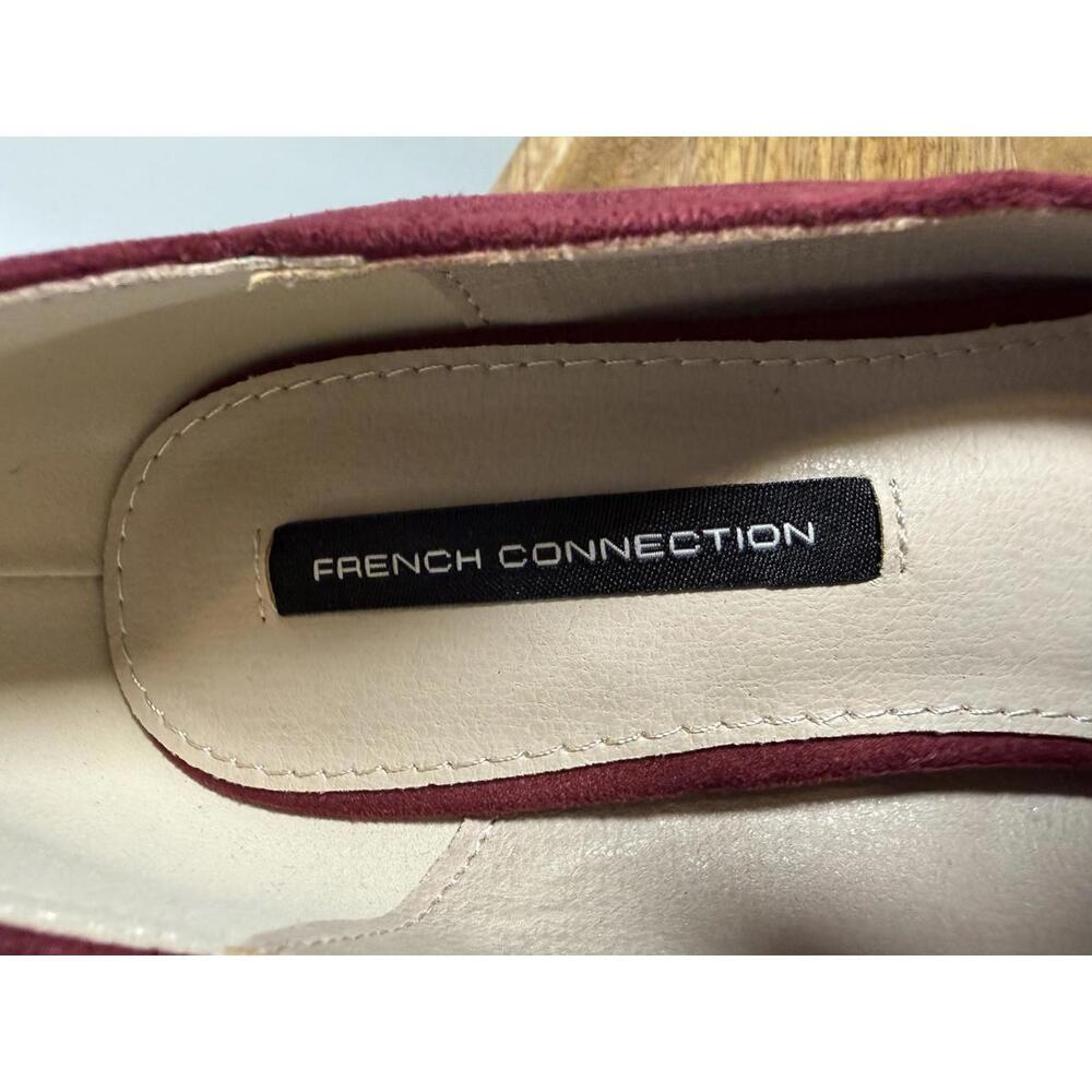 French Connection Burgundy Suede Pointed Toe Stiletto Heels Size 9 NWB - Picture 6 of 14